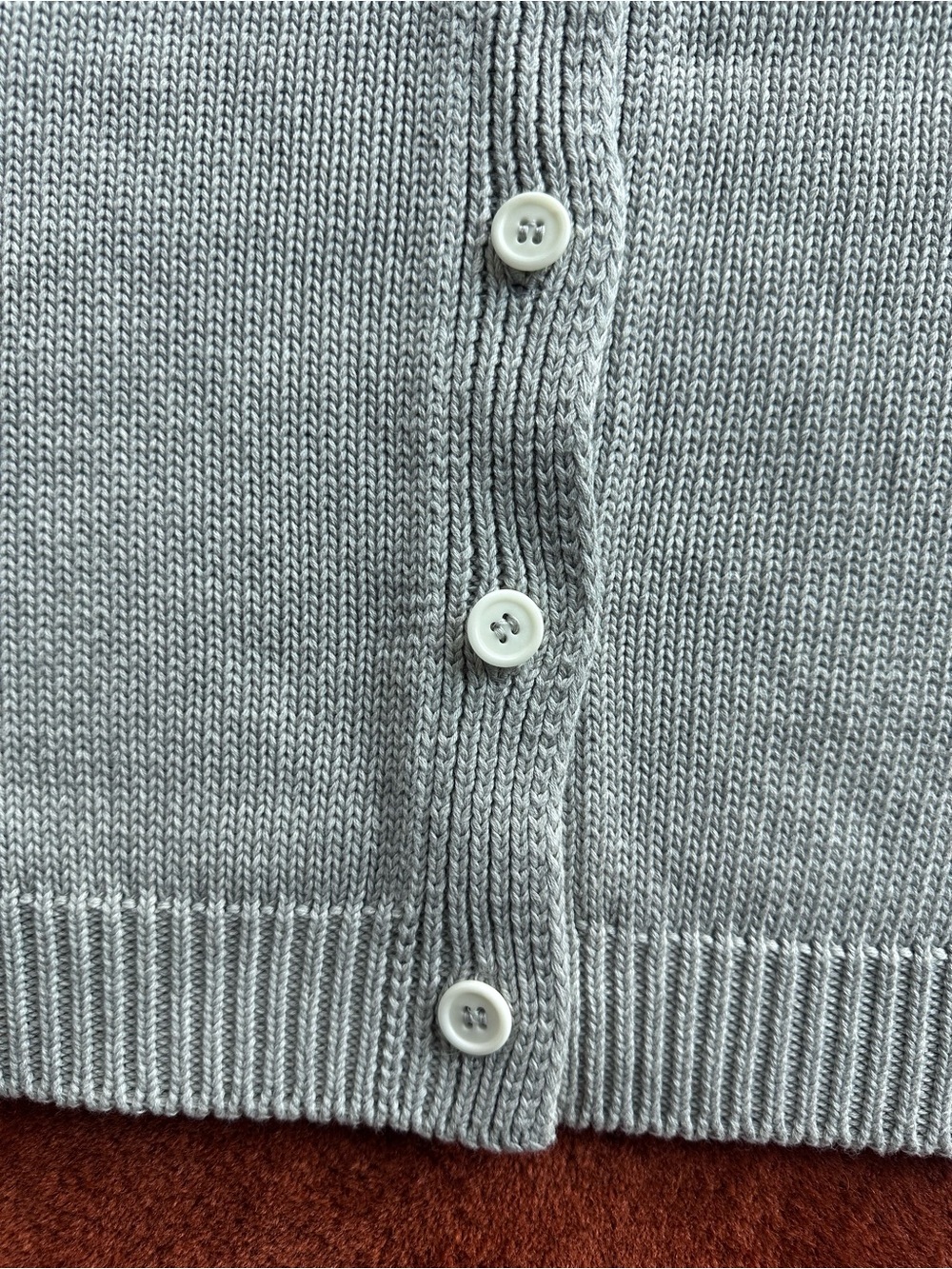 Gillian Stevens Rosemary Cardigan in Pebble - Picture 9 of 11